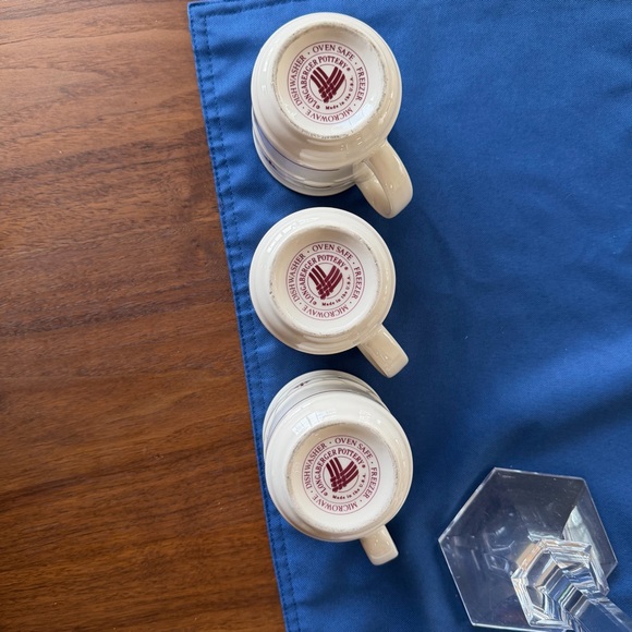 Longaberger White and Red Ceramic Mugs - Picture 3 of 5